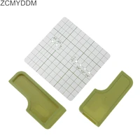 zcmyddm 3pcs 6 in 1 stick n plastic interlock stitch guide for household positioning plate diy sewing machine accessories