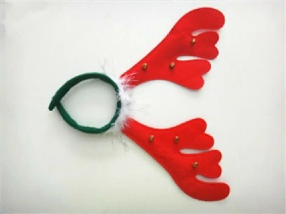 2 Antler Tinkle Bell Лидер продаж, 1 шт., рождественские повязки на голову, шапка Санта-оленьи рога, Рождественский детский ободок для взрослых, повязка на голову, наголовный обруч ободок для вечеринки - Цвет: 2 Antler Tinkle Bell