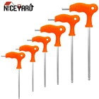 Ключ с Т-образной ручкой из высокоуглеродистой стали NICEYARD, внутренний шестигранный ключ, шестигранный ключ, ручной инструмент 2,5 мм, 3 мм, 4 мм, 5 мм, 6 мм, 8 мм