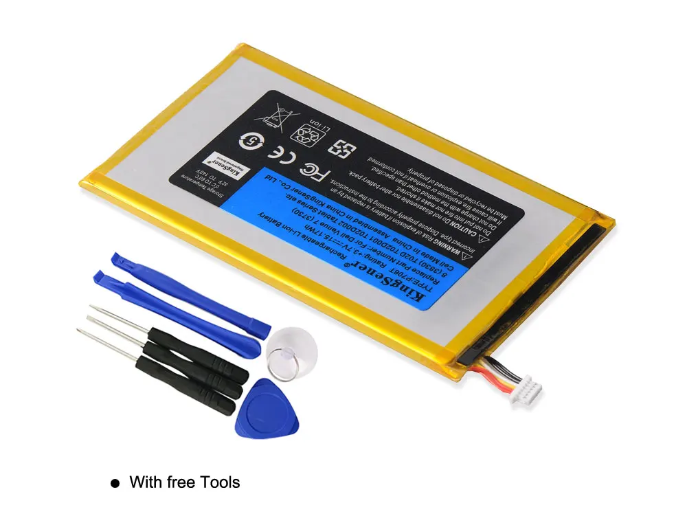 Аккумулятор KingSener P706T для планшета DELL Venue 7 3730 8 3830 T02D T01C T02D002 T02D001 0CJP38 02PDJW 3 В 15 17