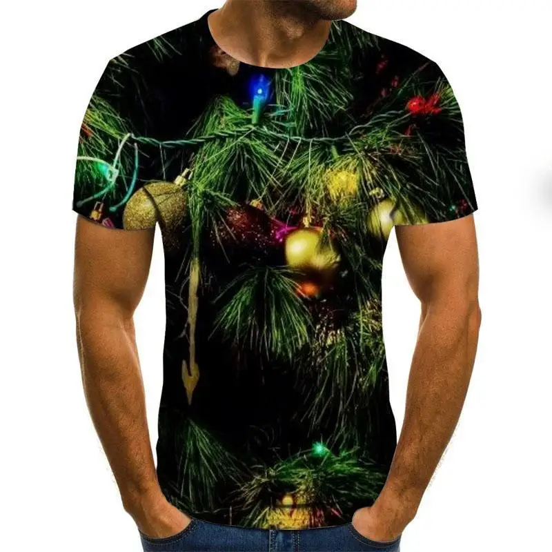 

Cute Cat Pattern T -Shirt Summer Casual Short -Sleeved O -Neck Top 3d Animal Print Streetwear Men 'S Clothing