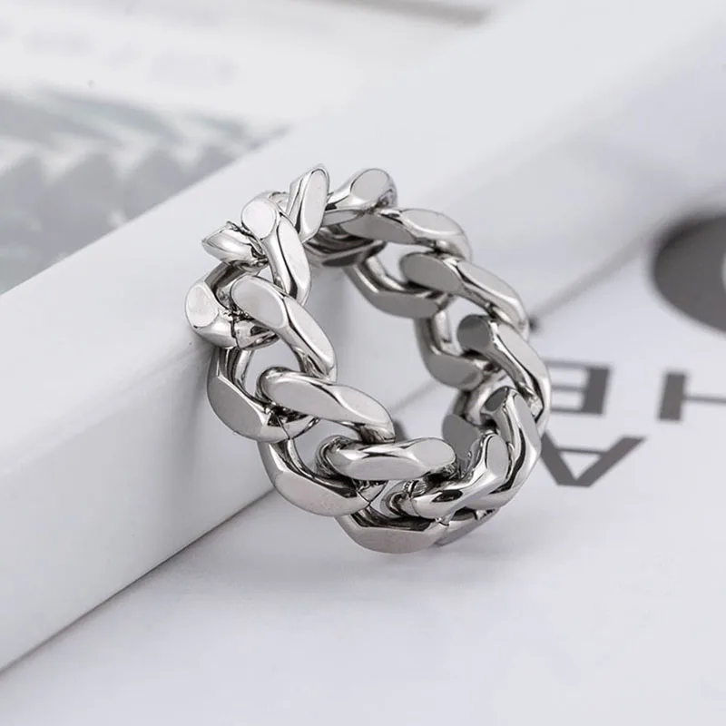 

Ring Punk Retro Hollow Finger Ladies Men's Party Style Titanium Steel