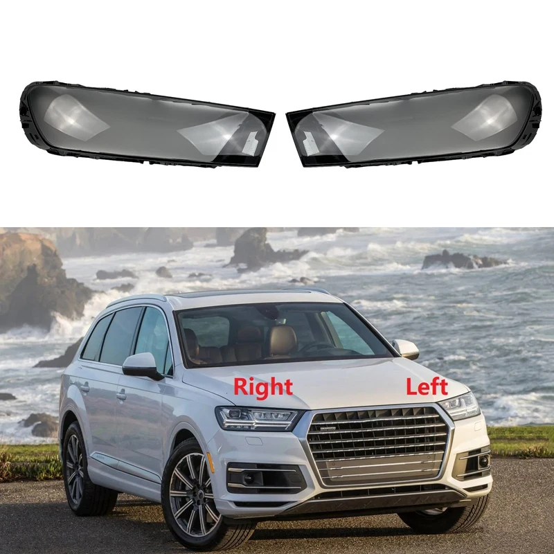 

AU05 -For- Q7 2016 2017 2018 2019 Headlight Shell Lamp Shade Transparent Lens Cover Headlight Cover