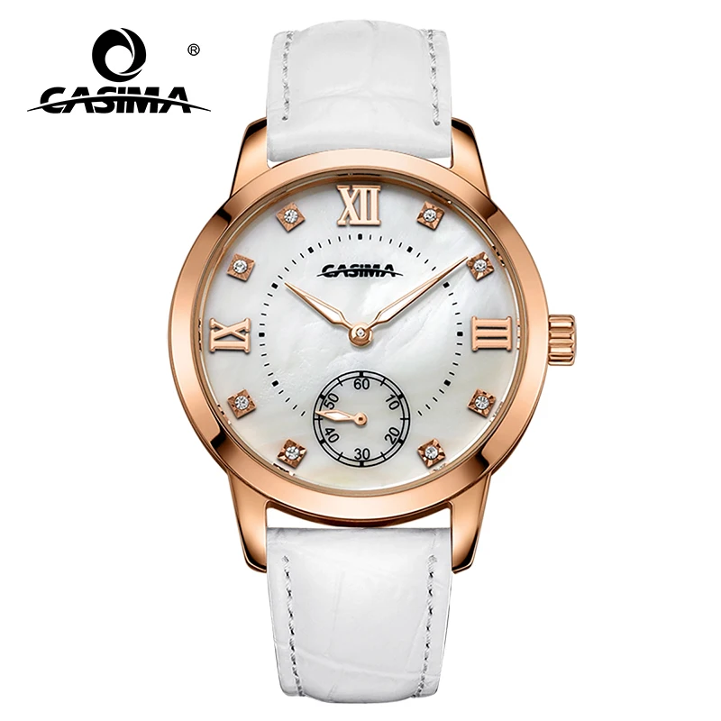 CASIMA красные модные кварцевые наручные часы женские с браслетом брендовые