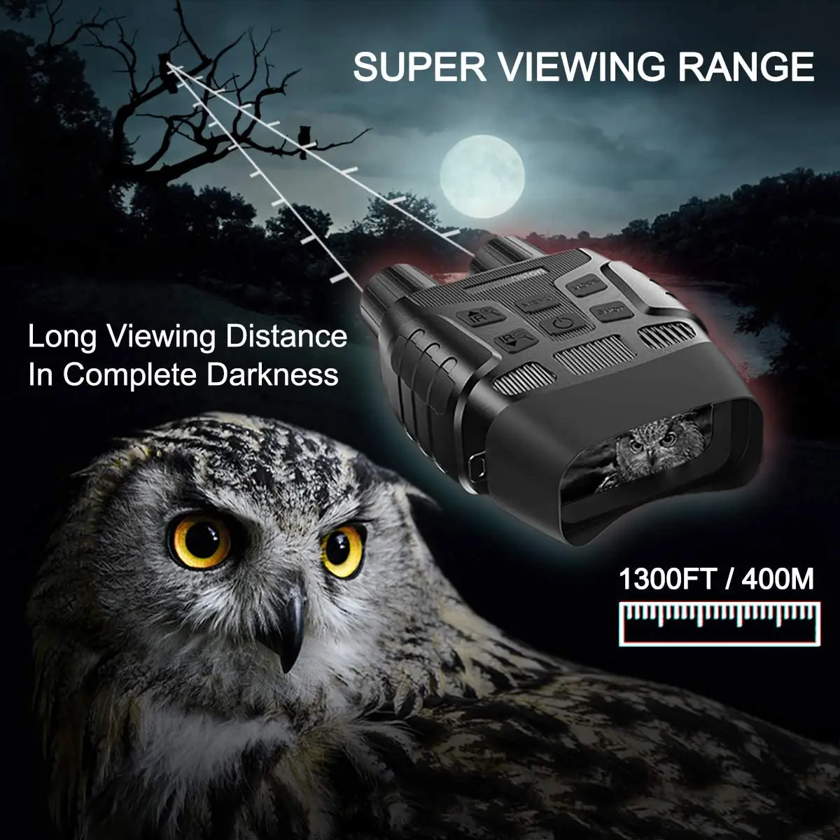 Ночное видение Бинокль инфракрасный 2 31 дюймов цифровой 960P цветной видео