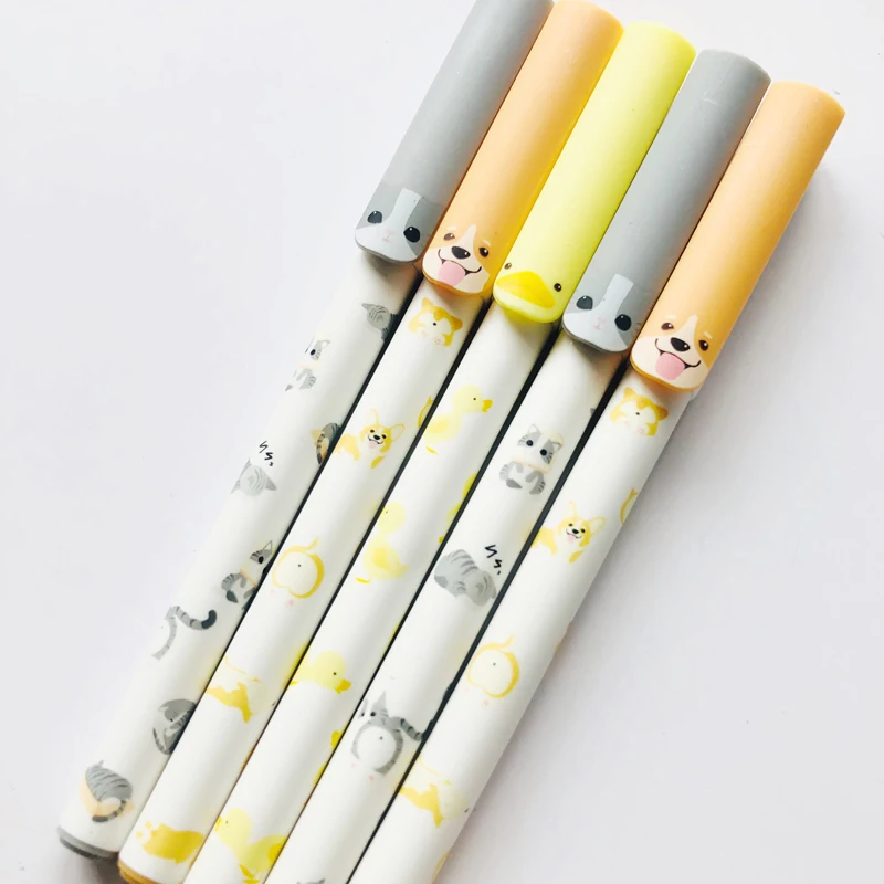 2 шт. гелевая ручка для щенков школьные принадлежности черные чернила 0 38