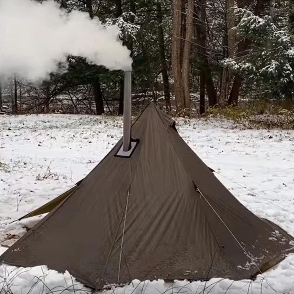 Палатка туристическая Ультралегкая на 3 4 человек пирамида с дымовым отверстием