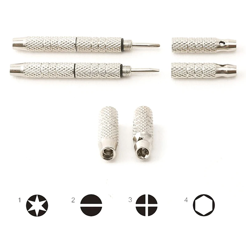 4 в 1 Мини Портативная отвертка стальная Точная для очков Набор инструментов