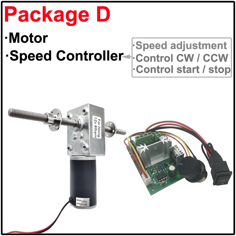 Двухрезьбовые валы M8 12 В 24 постоянного тока червячный редуктор с фланцем низкая