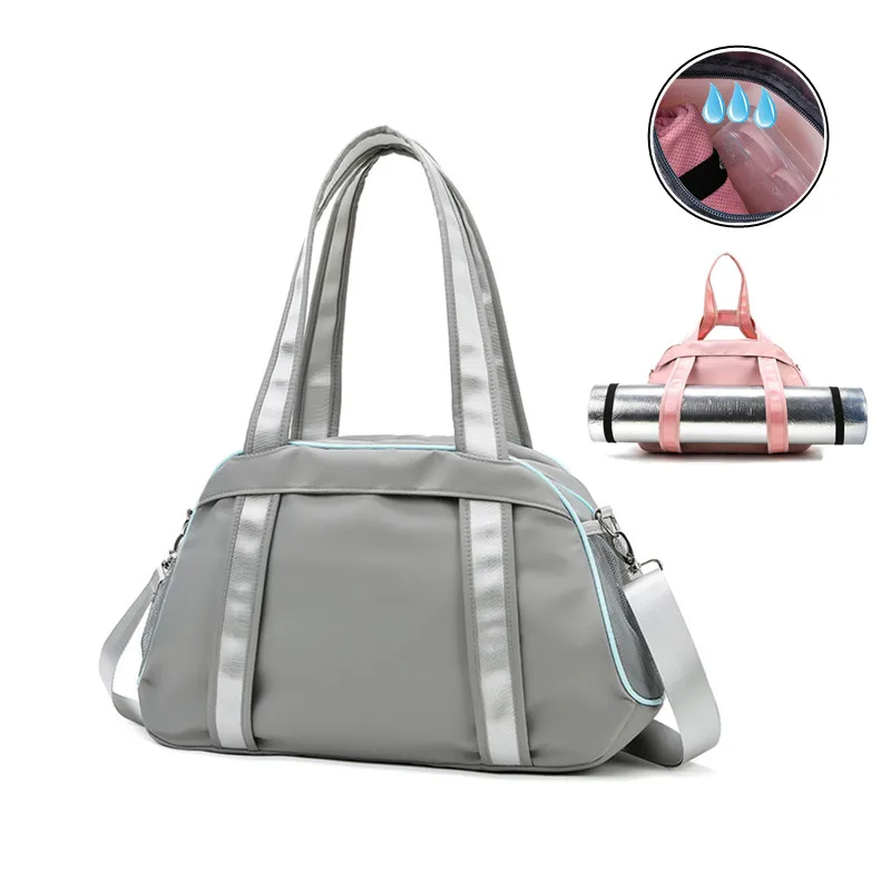 

Bags For Women Gym 2021 Waterproof Large Beach Fitness Yoga Mat Handbag Nylon Swimming Training Weekend Shoulder Travel Sports