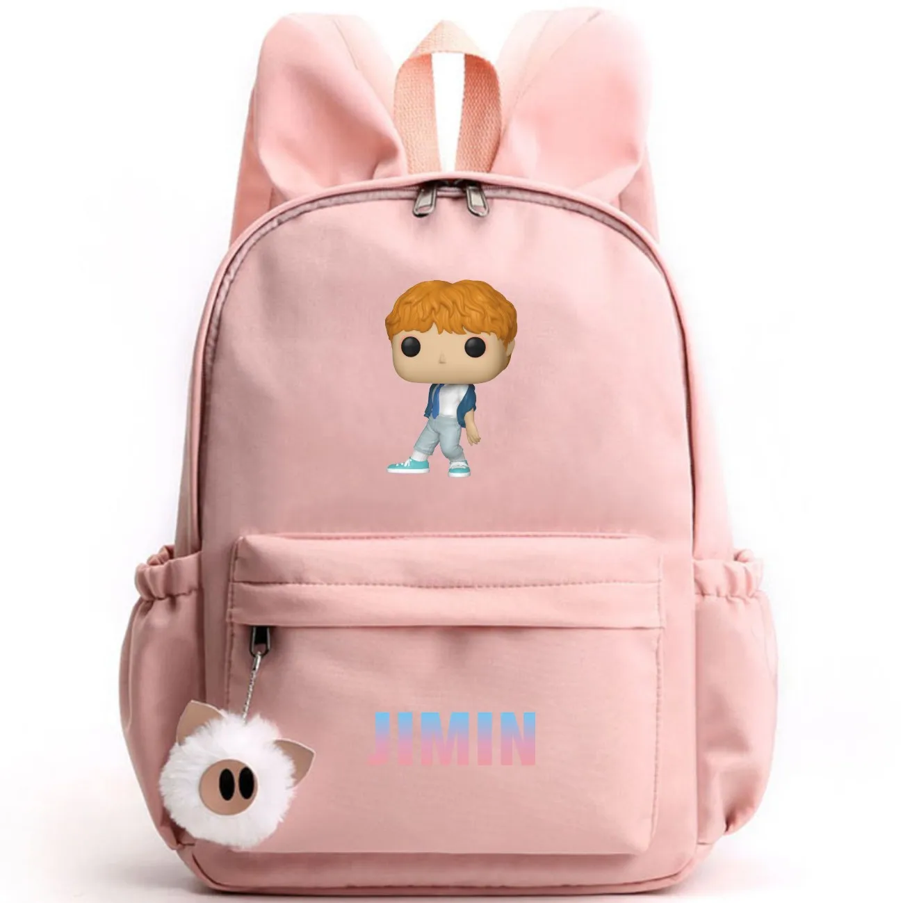 Kpop Мода Bangtan мальчики же версии Q мультфильм уши кролика рюкзак kpop корейский