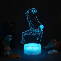 european cup fan gift the football goal cool action barb night light for home valentines day gift led panel lights 3d lamp