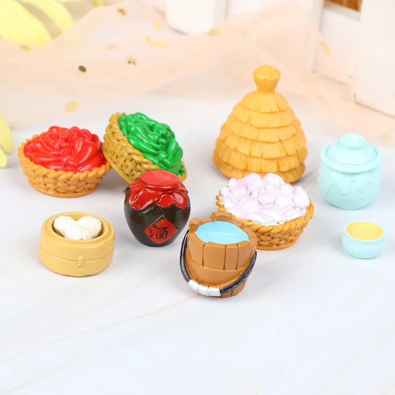 Микро Ландшафтные аксессуары банка для вина стог сена деревянное ведро чили