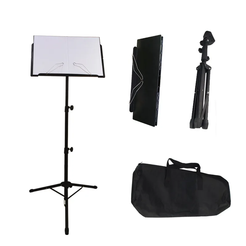 

Складной портативный лист Музыкальная подставка Комплект полок 66-135 см регулируемая высота с сумкой для переноски черный для Saxopone скрипка г...