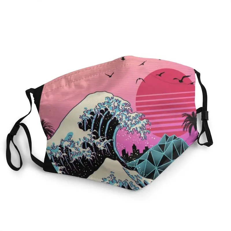 

The Great Wave Off Kanagawa Breathable Face Mask Unisex Adult Japan Vaporwave Mask Anti Dust Protection Cover Mouth Muffle