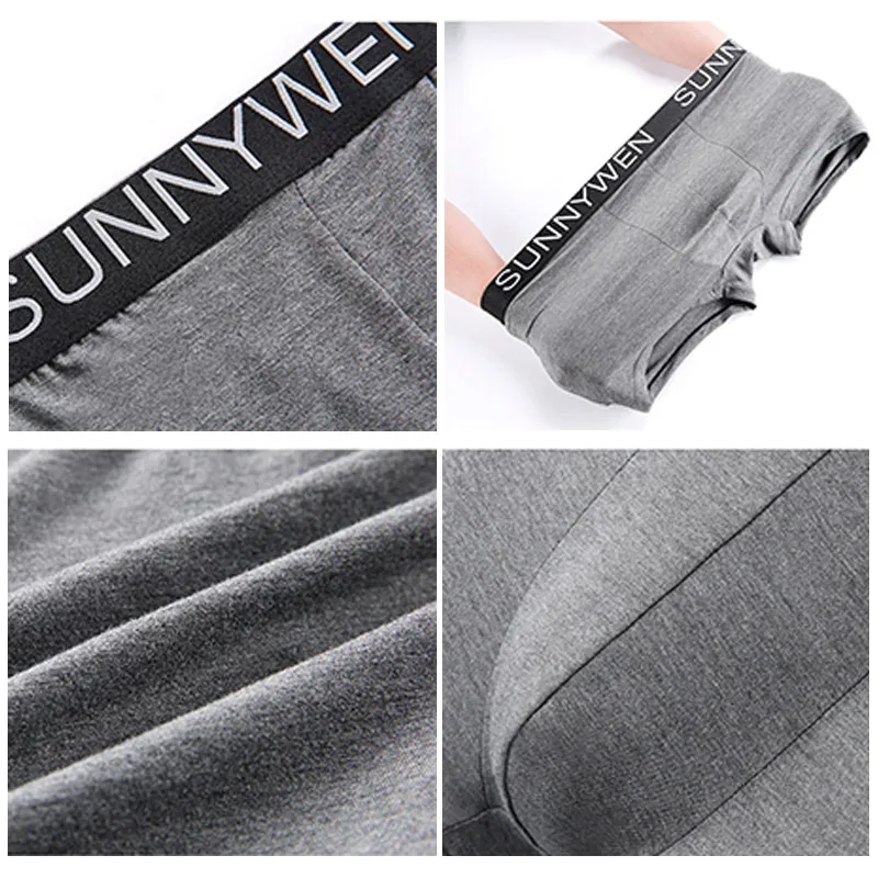 7pcs/Lot Men's Underwear Cotton Men's Panties Breathable Men's Boxer's Solid Underwear Comfortable Shorts Underwear