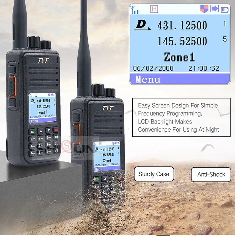 Популярная TYT рация пмр GPS двухдиапазонный UHF VHF Tier1/2 цифровой 5 вт md380 с функцией
