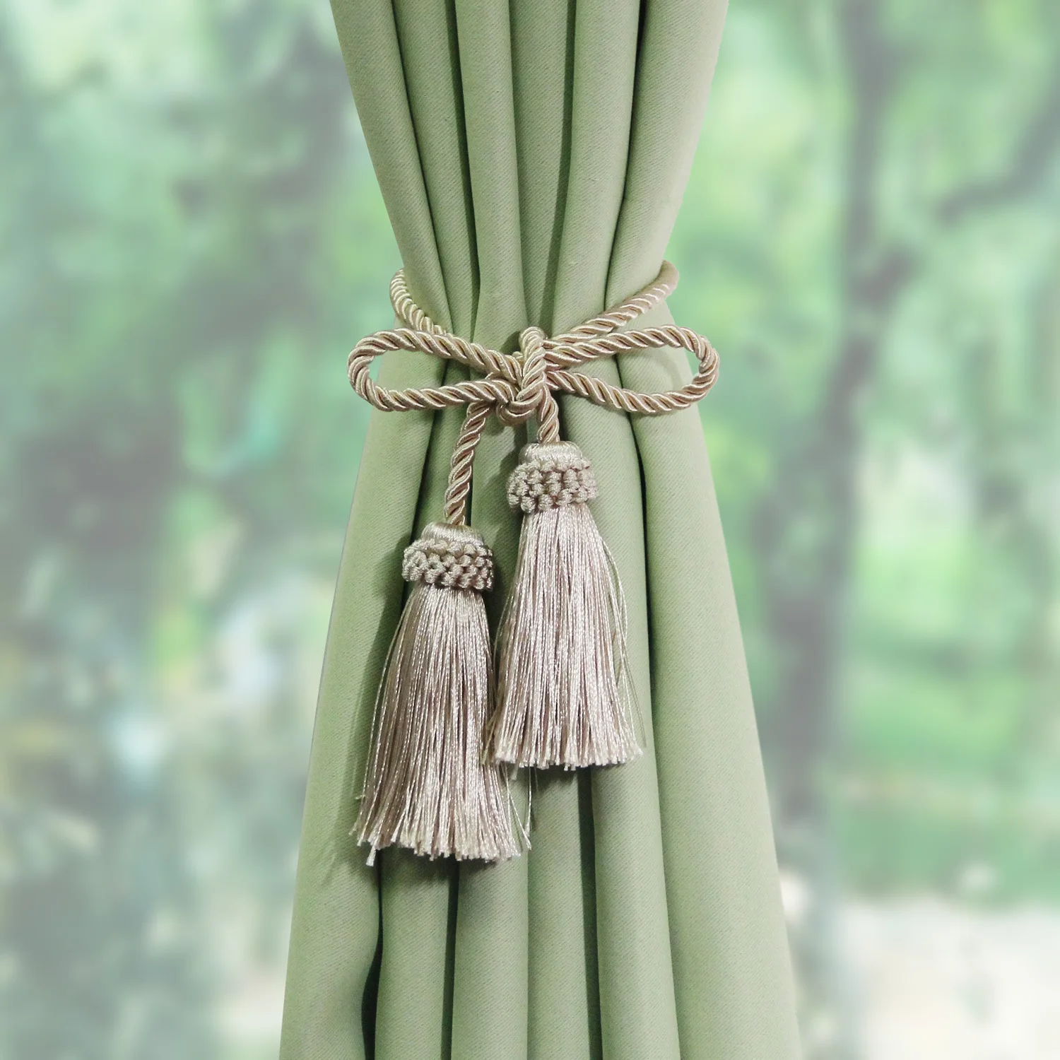 

1Pc Hand-made Tassel Curtain Tieback Room Accessories Curtain Buckle Rope Home Decoration Holdback Window Fringe