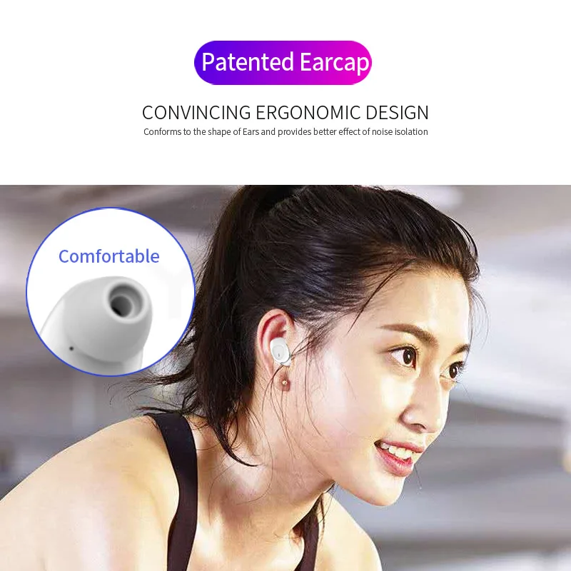 Мини Bluetooth с сенсорным управлением 5 0 Беспроводные наушники четким микрофоном