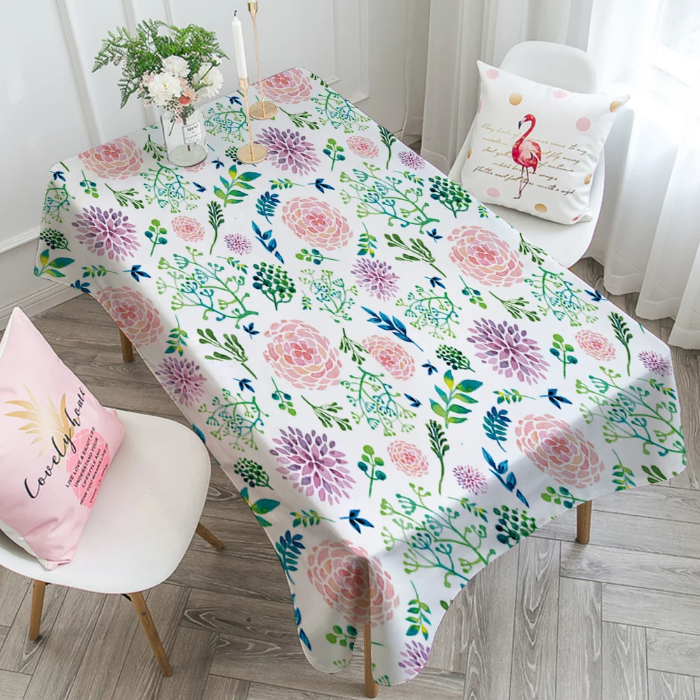 

Silstar Tex Geometric Floral Tablecloth Wedding Fabric Table Cloth Modern Daisy Flower Pattern Home Decoration Kitchen Garden