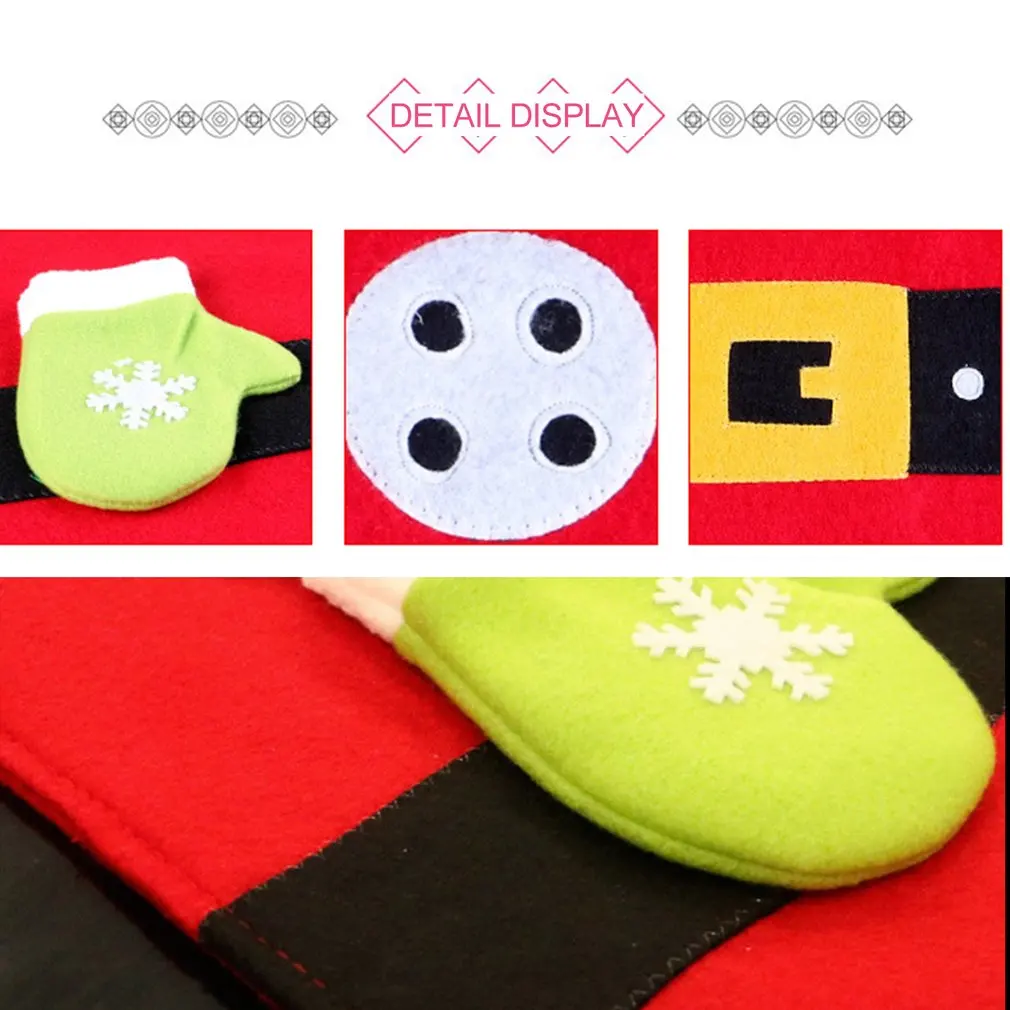 Рождественские настольные коврики с снежными перчатками зеленый мешок для ножей