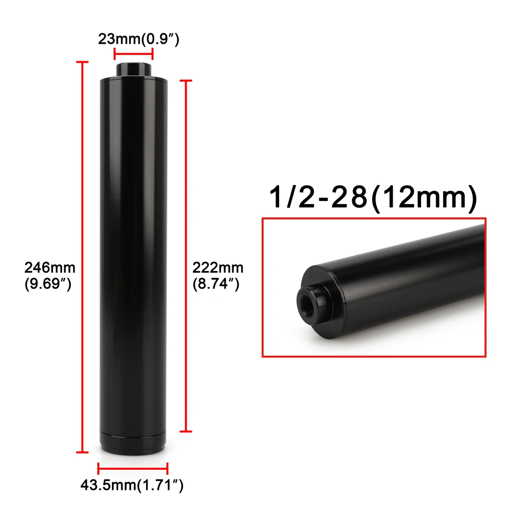 

10inch 6 inch Spiral 1/2-28 5/8-24 Single Core Car Fuel Filter For NAPA 4003 WIX 24003 Fuel Trap Solvent Filters +Sight Pusher T