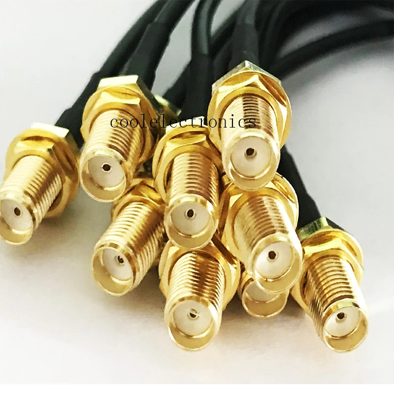 10 шт. RG174 кабель UHF SO239 женский к SMA RF прямой удлинитель коаксиального кабеля