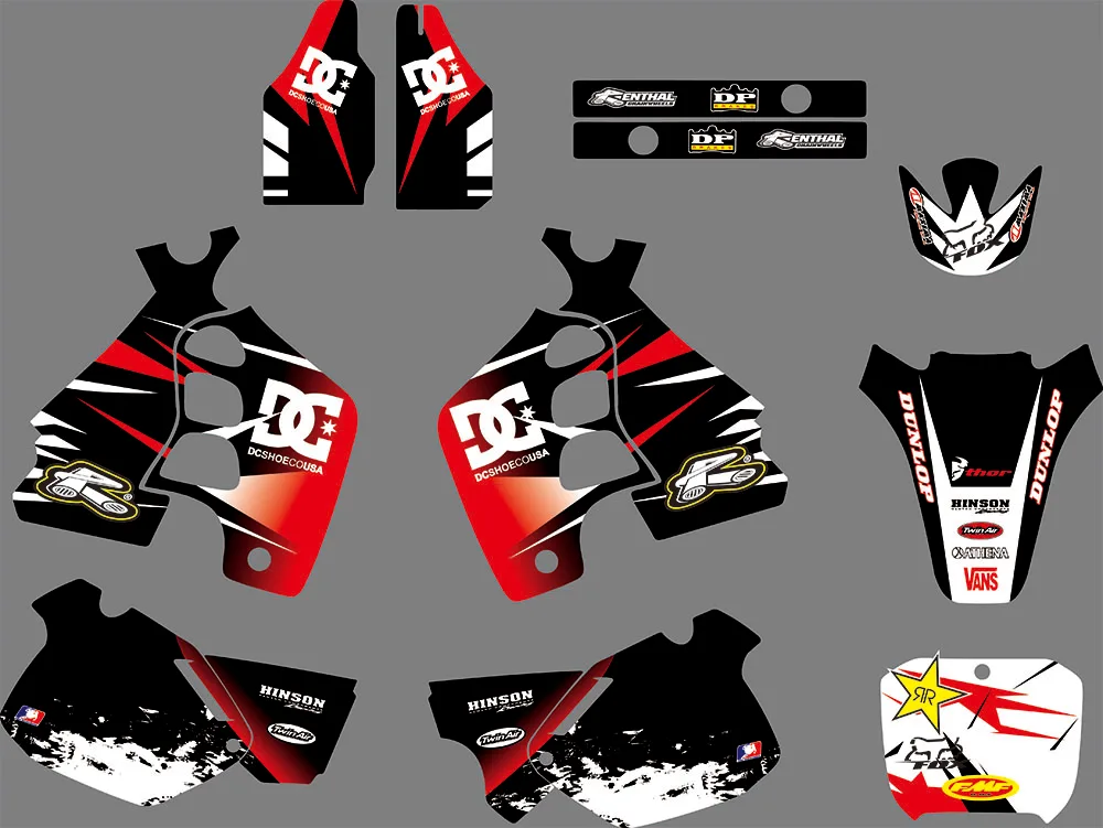 

TOYOU GRAPHICS Personalised Stickers Motorcycle Decos Kits for HONDA CR500