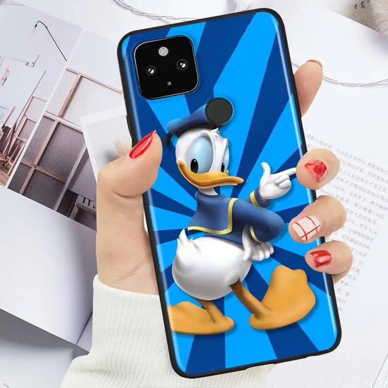 

Disney Donald Duck Shockproof Cover for Google Pixel 5 4 4A XL 5G Black Phone Case Shell Soft TPU Fundas Coque Capa