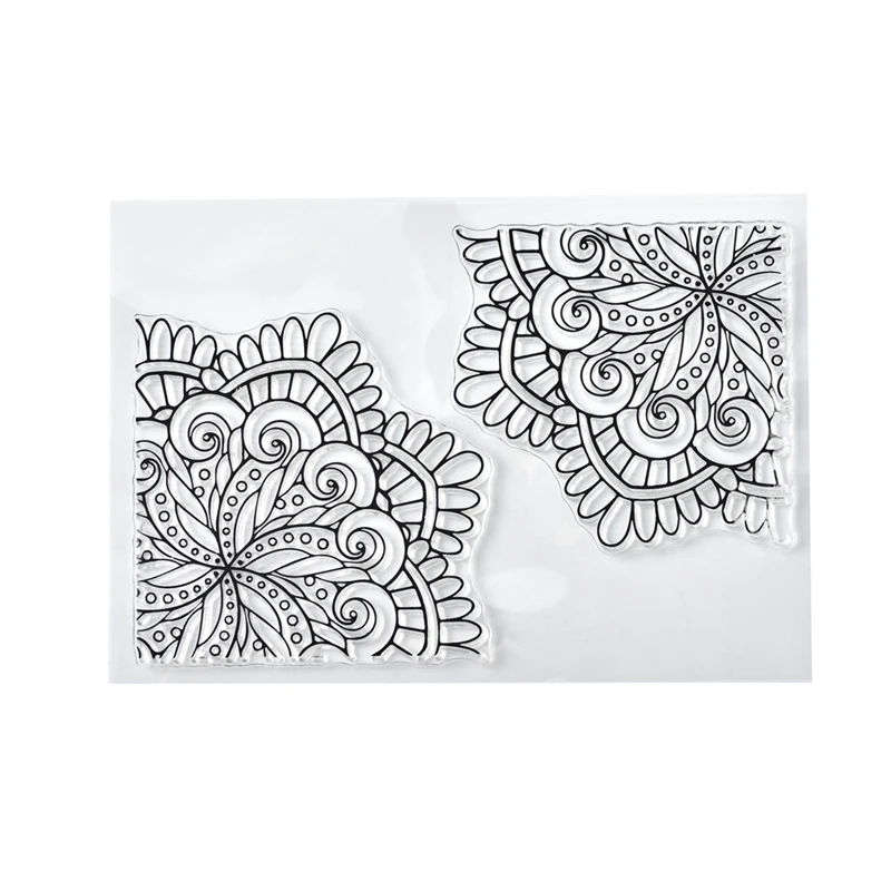 Большой цветок прозрачные наклейки 2020 резиновая Прозрачная силиконовая печать