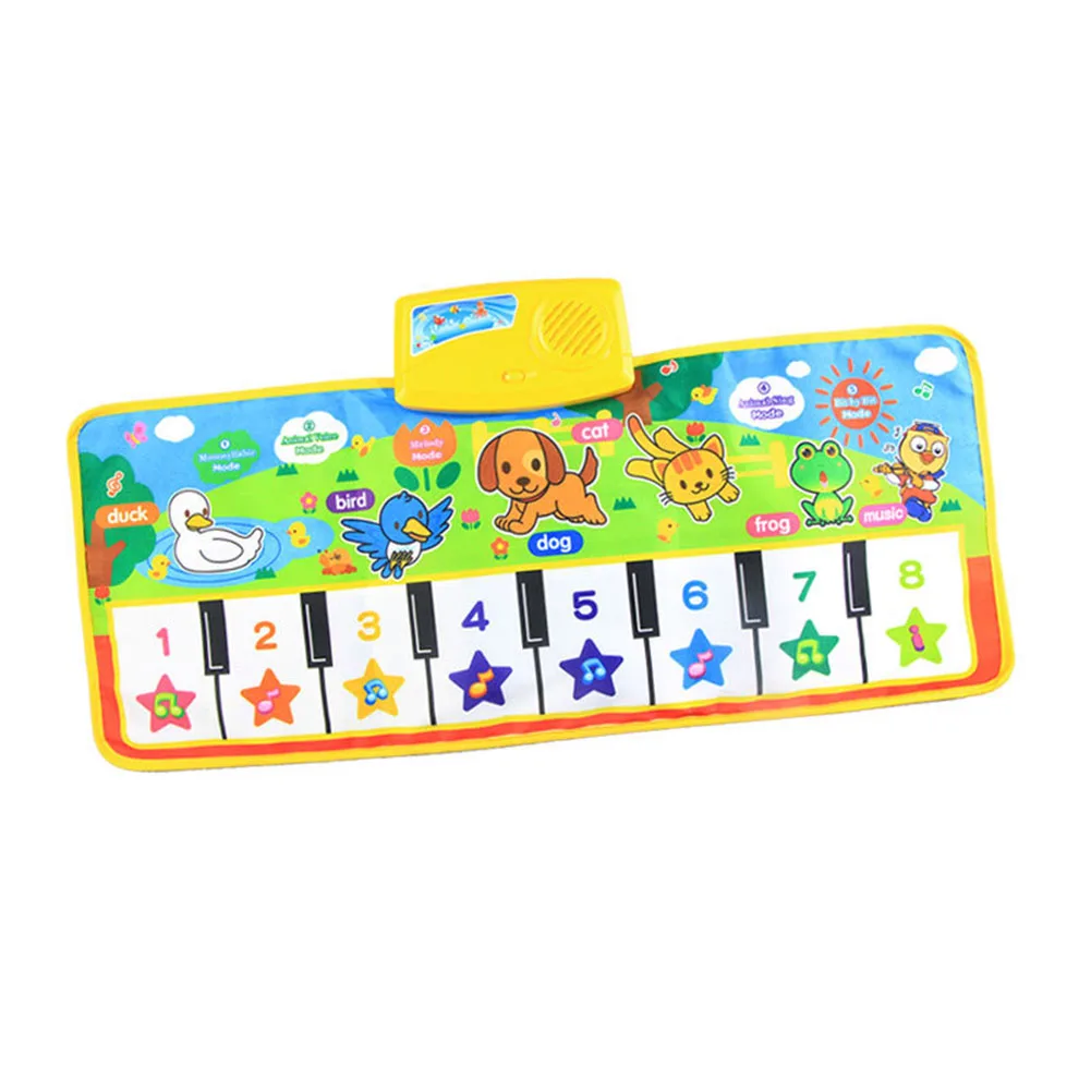 

Musical Mat Learning Pad Children Portable Interactive with Animal Sound Toddler Toys Present for Children Baby Piano