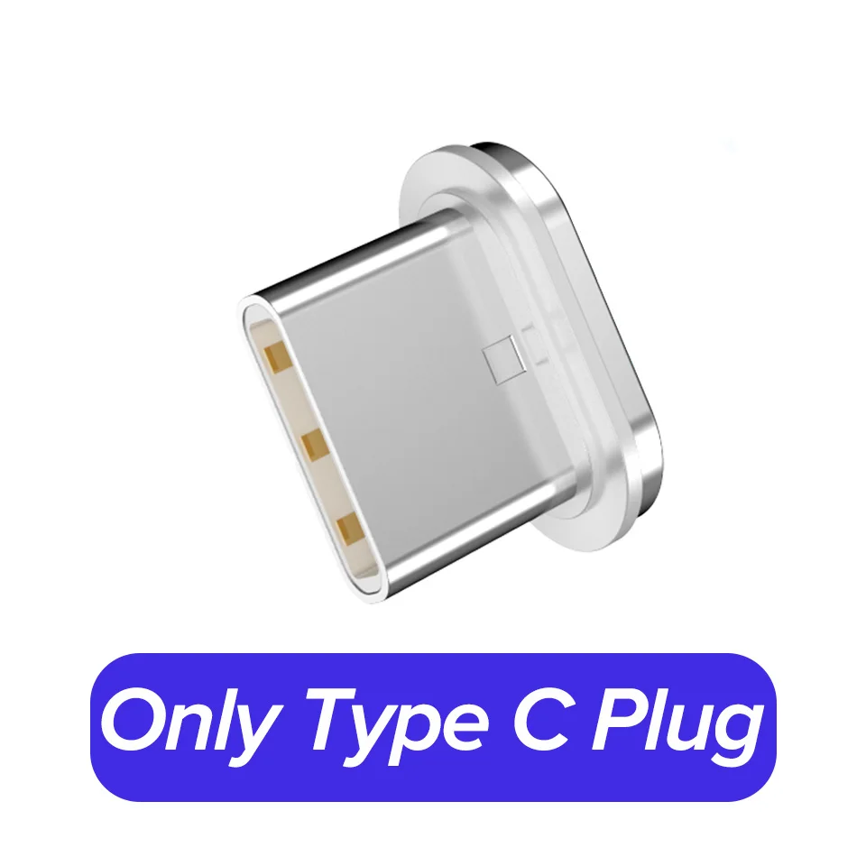 Only Plug Магнитный usb-кабель Venroii 5A type C для huawei mate 20 Lite P30 Pro, нейлоновый провод для быстрого заряда для телефона Xiaomi, шнур для быстрой зарядки - Цвет: Only Plug