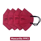 Темно-красный Темно-синие FFP2 маски для лица KN95 лица mascarilla fpp2 homologada 5 слоев защитные респираторные маски fpp2