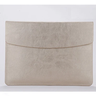 gold Тонкий PU кожаный чехол для ноутбука Macbook Air 13 11 12 Pro 13 15 чехол для Xiaomi Mi ноутбука 13,3 15,6 крышка - Цвет: gold
