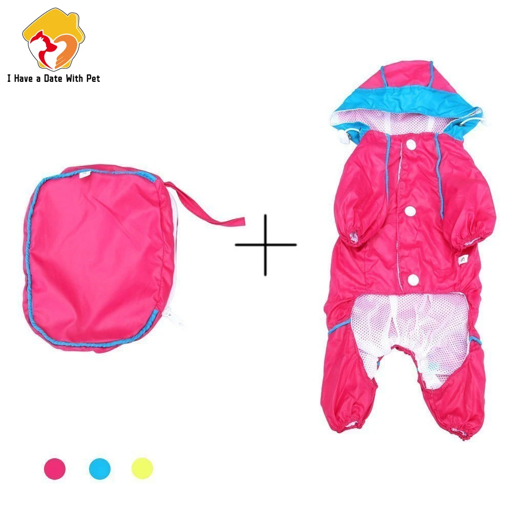 Теплый дождевик с капюшоном для собак мягкий водонепроницаемый плащ щенков