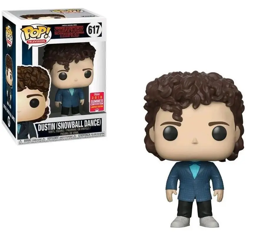 Фигурка действия Funko POP Anime Stranger Things Season 3 Dustin Snowball Dance PVC Steve Eleven Collection Toys для детей.