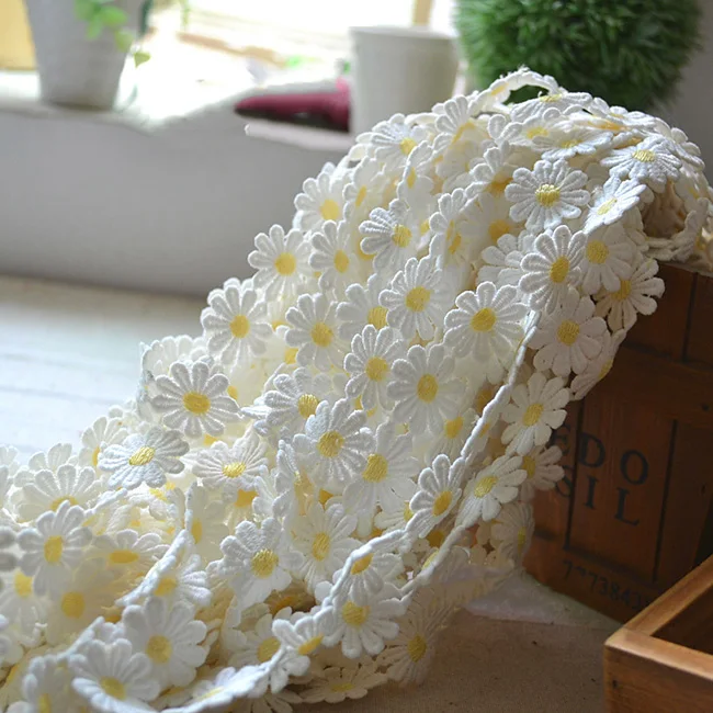1 ярд Дейзи цветок кружево ткань полиэстер собственными руками Сделай Сам