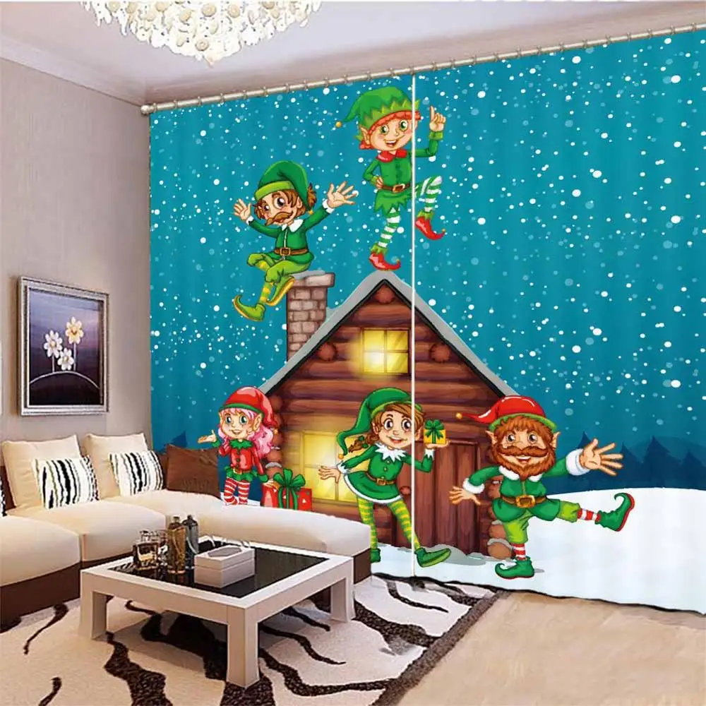 

Beautiful grils and boy dancing Sheer Curtains Finished Living Room Curtains Blackout Cortinas Drapes For Children's Room