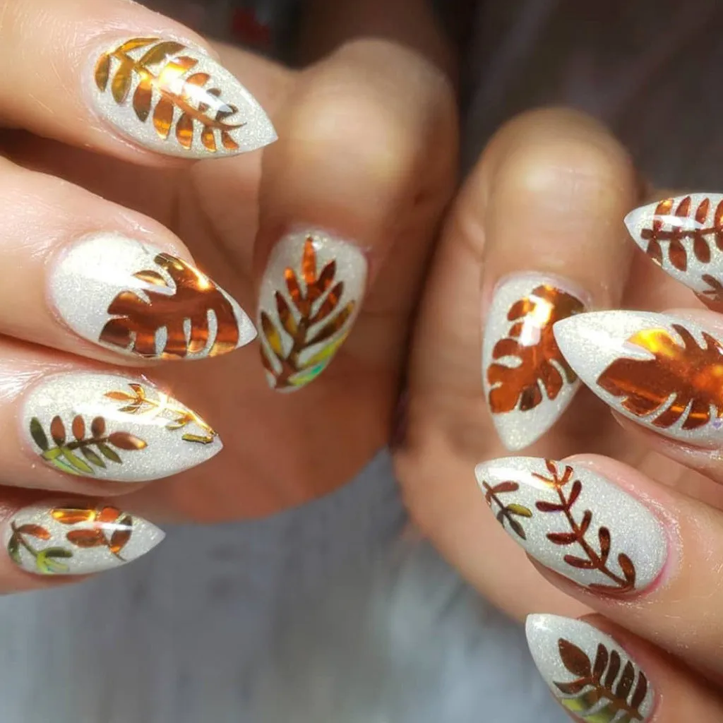16 шт. пламенная наклейка для ногтей Aurora Fire Nail полоса Голографическая лента пламя