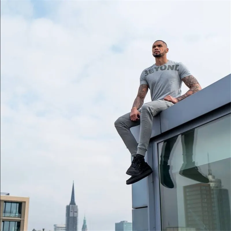 Мужские тренировочные штаны спортивные Джоггеры для фитнеса модные уличные