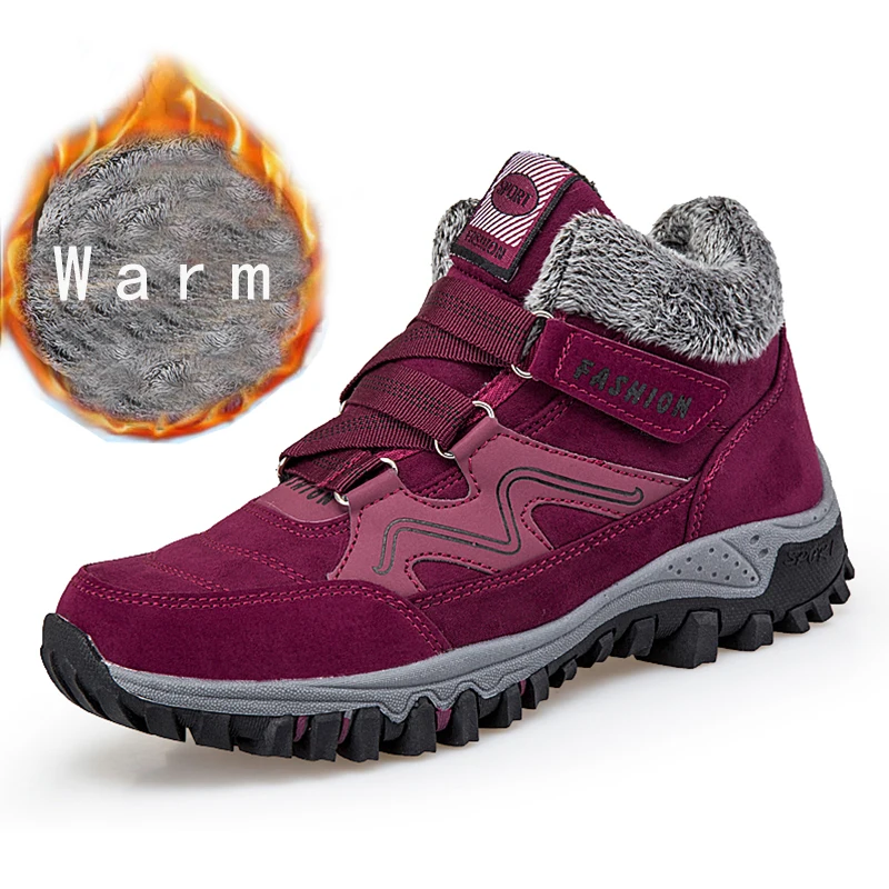

2019 Women Boots Female Winter Shoes Women Booties Ankle Boots Women Snow Boots Warm Fur Female Winter Boots Women Unisex Shoes