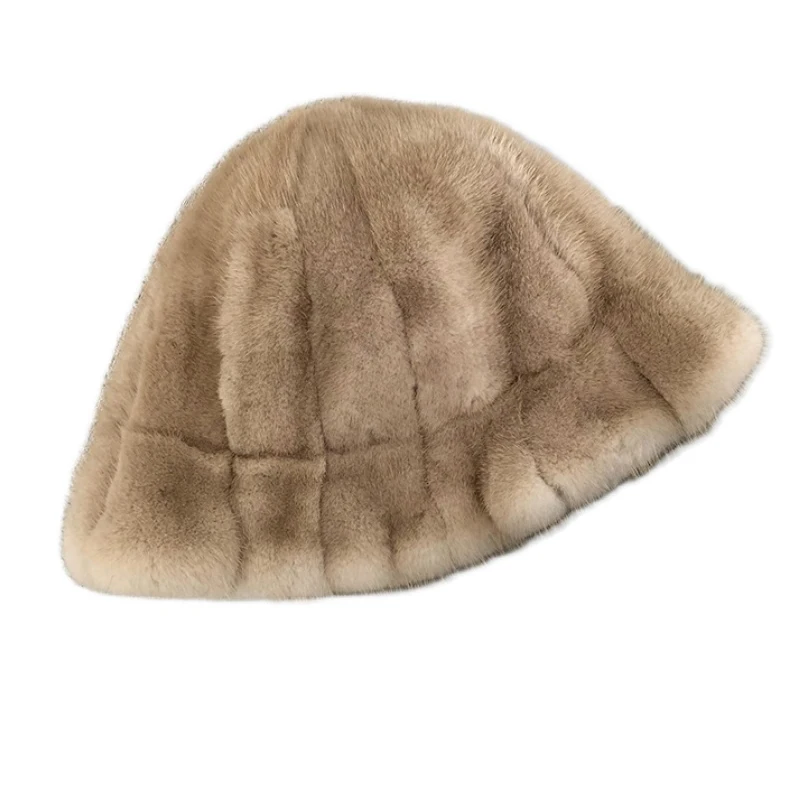 2020 Winter Lady's Real Mink Fur Hat  Winter thick Warm Women Cap  Good Quality Christmas Hats Lovely