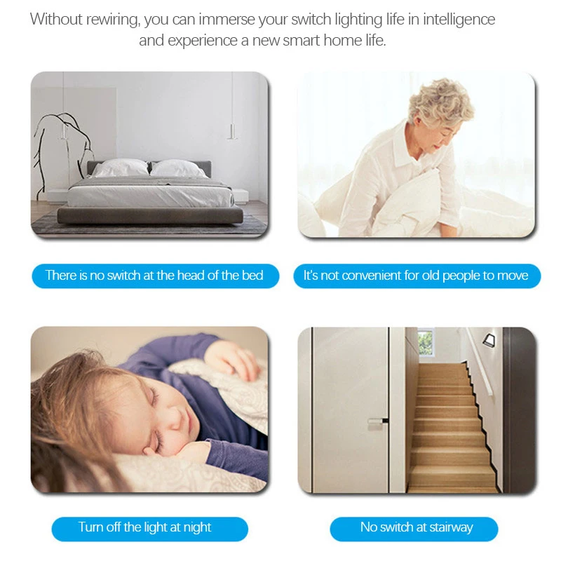 

US Standard Wall Light Switch Self-powered Wireless Switch Free Wiring RF433 RF 86 Model On-off Device Remote Control Panel 220V