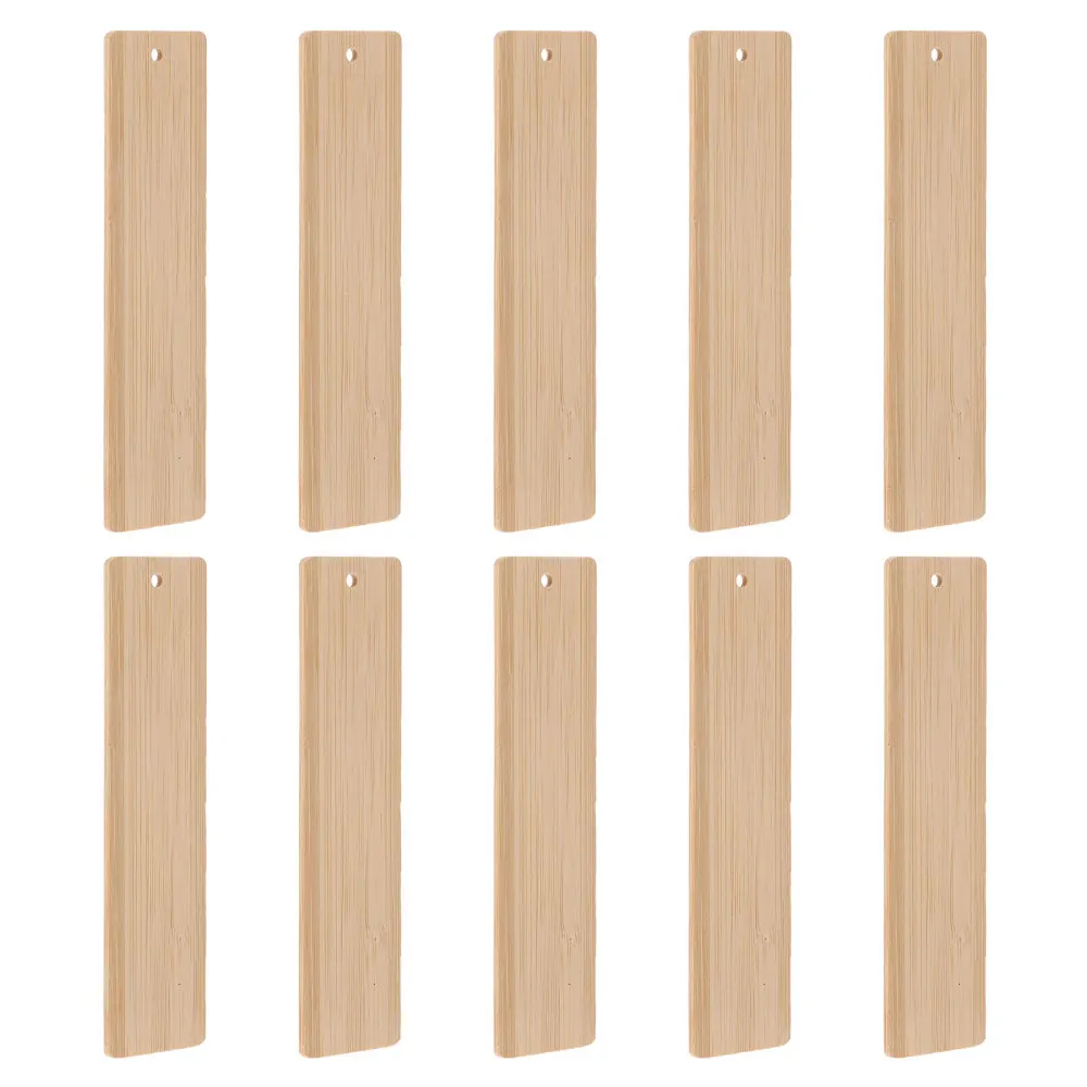 

10pcs Blank Bamboo Tag Label For DIY Craft Wedding Ornaments Decoration