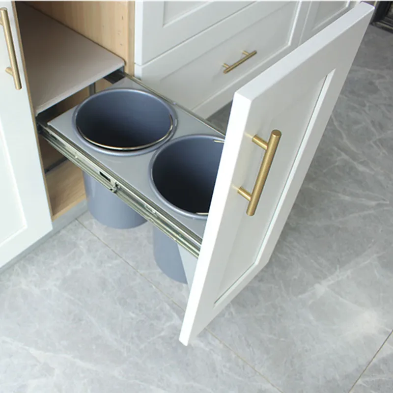 Встроенный кухонный мусорный бак мусорное ведро с двойной бочкой для раковины 4 6