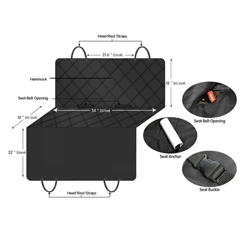 Чехол для на автомобильное сиденье перевозки собак водонепроницаемый