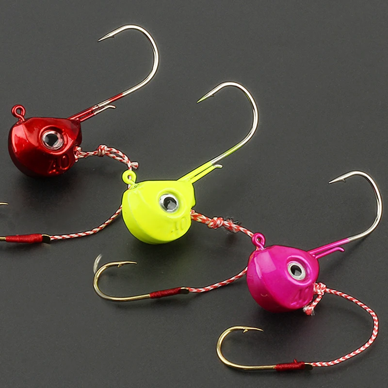 Рыболовные свинцовые крючки джиг приманки со свинцовой головкой и одним крючком