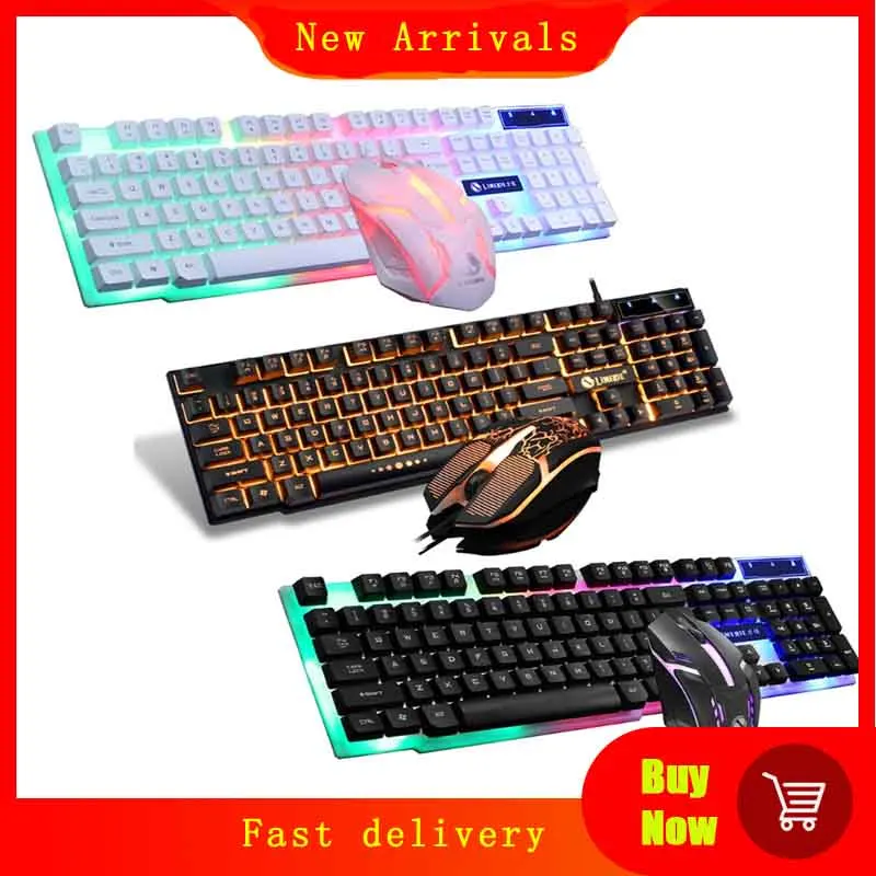 

GTX300 USB Wired 104 Keys RGB Backlight Ergonomic Gaming Mouse Keyboard Combos Set