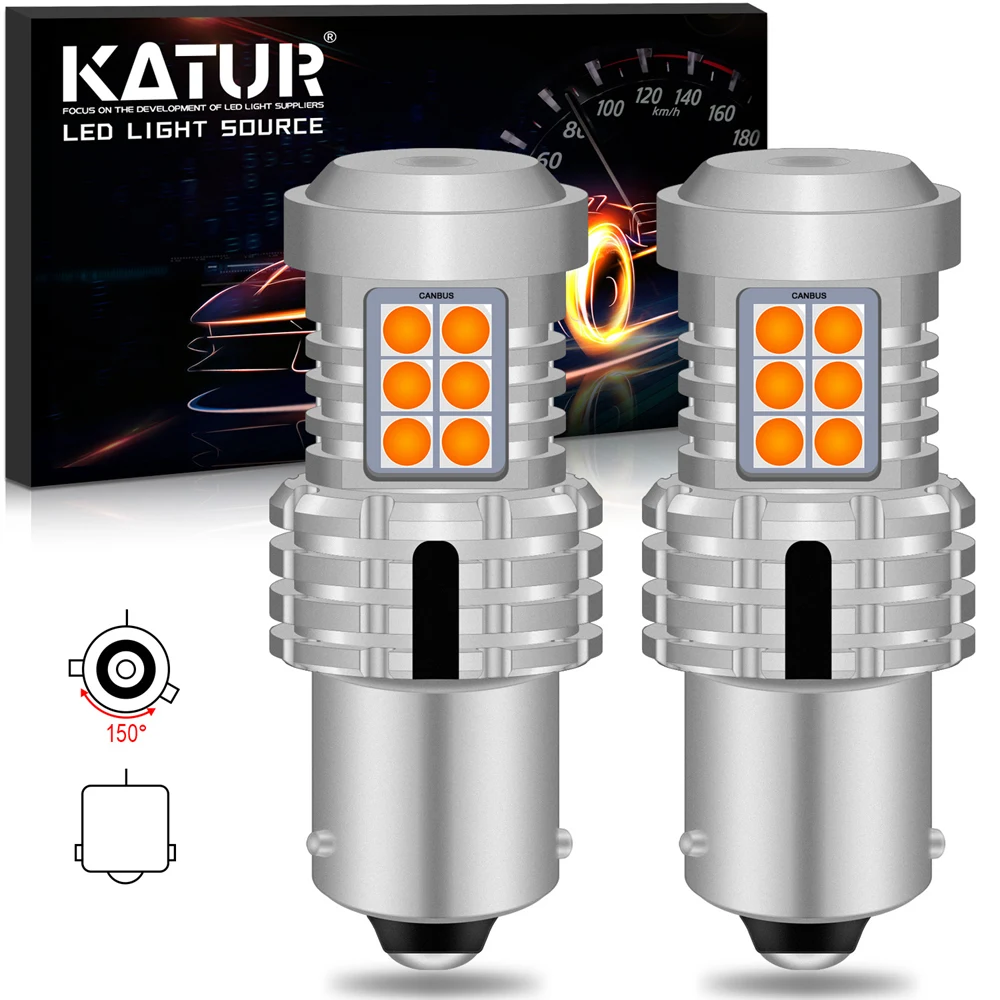 Светодиодная лампочка Canbus 2 шт. 1156 P21W PY21W BA15S без Hyper Flash T25 3157 P27/7W светодиодный
