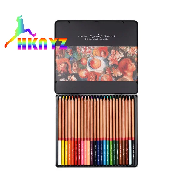

1sets Marco Renoir Fine12/24/36/48/72/100/120 Colors Drawing Oil Base Pencil Tin Set